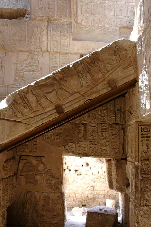 Ramesses II's stairs to the roof.  The entrance here leads to the Birth House.