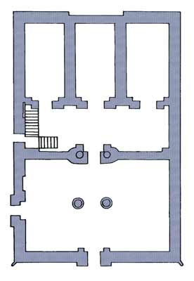 Plan of the Ptolemaic temple at Deir el Medina.
