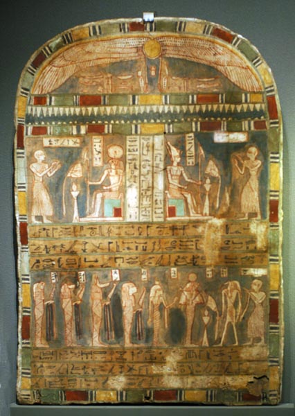 Boston Museum of Fine Art. Wooden funerary stela of Pakhery form the ...