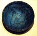Blue glaze bowl with monkey