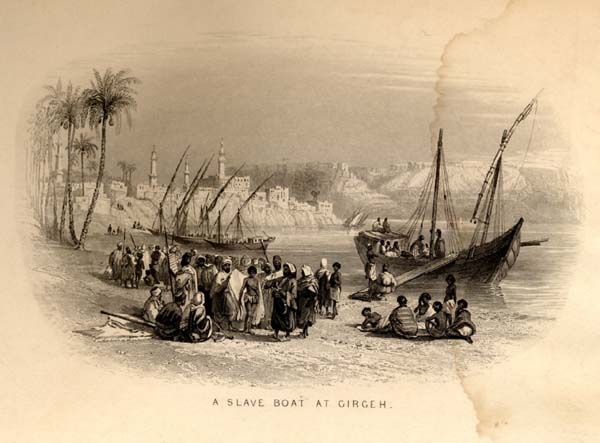 slave boat at girgeh, The Nile Boat, 1845